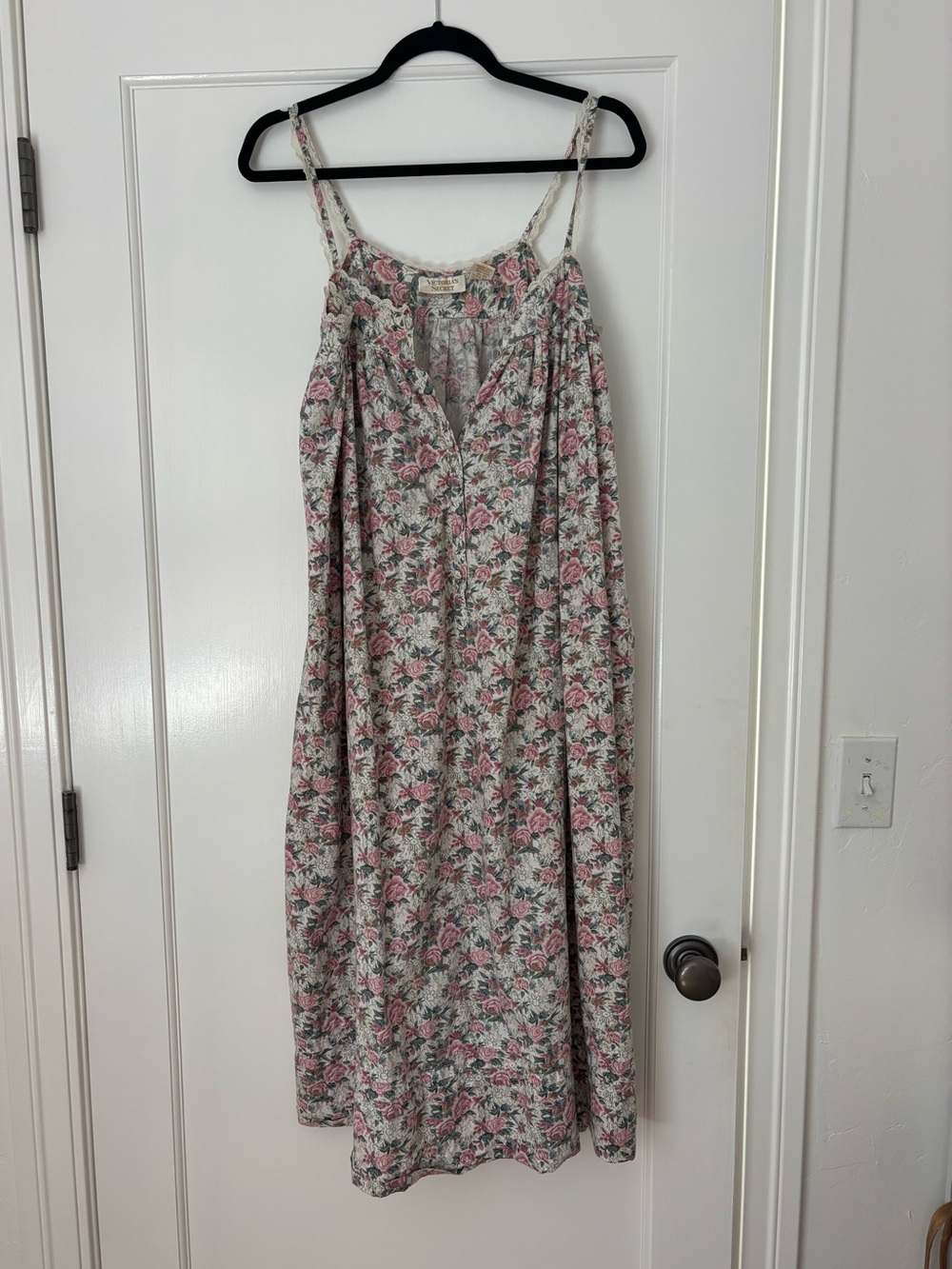 Vintage Victoria's Secret Pink Floral Midi Dress